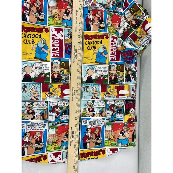 Phat Farm Men Medium Button Front Shirt Popeye The Sailor Cartoon Novelty - Picture 8 of 8